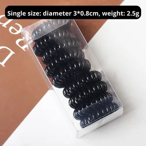 Fasce per capelli comode all'ingrosso per le donne e i bambini ad alta elasticità della bobina dei capelli delle fascette del telefono del cavo dei capelli delle fasce - Product Image 5