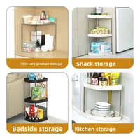 Étagère de rangement triangulaire murale de haute qualité pour cuisine, support d'angle pour assaisonnements, sans perforation, pour tri et rangement