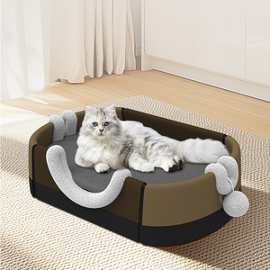 Thần Đồng ptn01 vật nuôi sang trọng Sofa giường bền và ấm ngủ giường cho chó và mèo rửa tùy chỉnh dễ thương sang trọng mềm nhỏ vật nuôi <span class=keywords><strong>Ded</strong></span> - Product Image 1