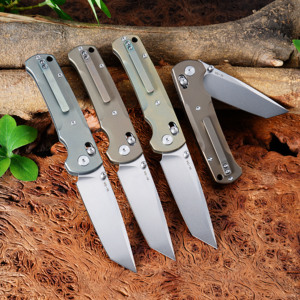 GT-T0039-5 Navaja de Bolsillo Plegable Tunafire con Mango de Aleación de Titanio Multicolor Personalizable con Acabado Anodizado y Arenado, Acero VG10 - Product Image 4