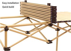 Wholesale Modern Small Carbon Steel Folding <strong>Table</strong> Outdoor Portable Camping Rolling <strong>Table</strong> for Picnic - Product Image 3