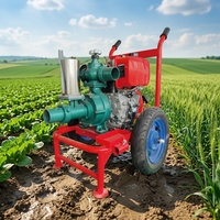 Pompe à eau diesel ultra haute pression à double turbine de 3 pouces en fer, ensemble de pompe d'irrigation agricole à haute pression pour arroseur