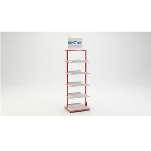 Étagère de présentation (à plusieurs niveaux) pour supermarché Vietnam, autoportante, en métal, avec revêtement en poudre moderne - Product Image 1