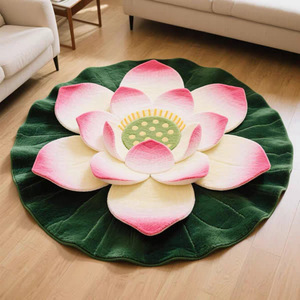 Tapis chinois à motif de lotus pour salon, usage domestique, position assise à genoux, salle bouddhiste, méditation, temple, tapis de sol sur le thème du lotus - Product Image 2