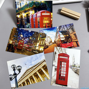 Logo kertas warna-warni murah hadiah souvenir perjalanan promosi kartu bisnis ucapan khusus cetak kartu pos terima kasih - Product Image 5