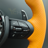 Volant sport en cuir perforé orange pour BMW F10 F11 F20 F22 F30 F31 F32 F33 F34 F35 F36 M3 F80 M4 F82 M2 F87 F90