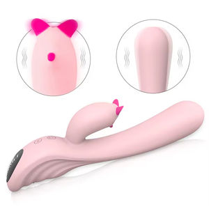 Vibrador de Punto G de Silicona Rosa de Último Diseño con Doble Motor, Vibrador de Conejo, Juguete Sexual para Mujeres - Product Image 1