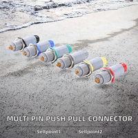 Connecteurs OEM étanches en laiton 12V mâle/femelle Push-Pull B K S 8 broches multi-pins compatibles câble rond Lemos