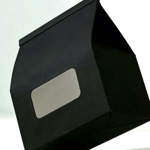 Bolsas de Papel Kraft Negras Personalizadas con Ventana Transparente y Cierre Autoadhesivo para Pasteles, Bocadillos y Aplicaciones Similares - Product Image 3