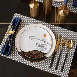 Sets de table en PVC tissé de style nordique, vente chaude, écologiques, imperméables, antidérapants, résistants à la chaleur, pour la <span class=keywords><strong>cuisine</strong></span> et la salle à manger - Product Image 2