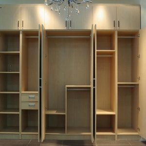 Modern White Lacquer Solid <b>Wood</b> <b>Wardrobe</b> Cabinet Custom Bedroom Walk in Clothes Closet Furniture - Product Image 2