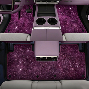 Tapis de sol de voiture de luxe sur mesure à double couche en cuir <span class=keywords><strong>ciel</strong></span> étoilé, non toxique, antidérapant, toutes saisons, pour Audi <span class=keywords><strong>Mercedes</strong></span>-Benz Honda - Product Image 1