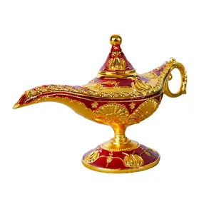 Promotion Home Decoration Metal Crafts Gift Antique Wishing Aladdin Lamp Souvenir