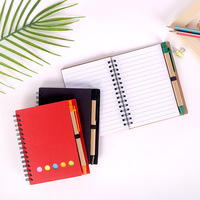 Vente flash : Carnet personnalisé avec stylo et notes adhésives pour étudiants, ensemble de bloc-notes à couverture souple