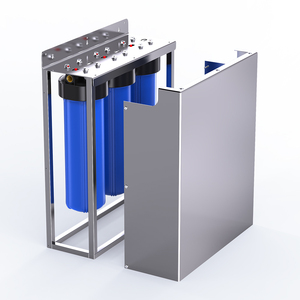 Filtre à eau extérieur électrique anti-fuite, série Big Blue 4.5x20, boîtier en acier inoxydable 304, entrée/sortie en laiton renforcé - Product Image 1
