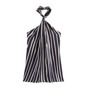 Vêtements pour femmes SHENZHU – Nouvelle collection Printemps-Été 2025 – <span class=keywords><strong>Top</strong></span> sexy <span class=keywords><strong>dos</strong></span> <span class=keywords><strong>nu</strong></span> à rayures et col halter 2906096 2913097 - Product Image 6