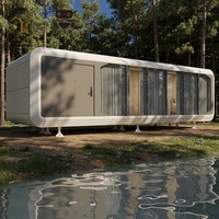 Cabine Apple de luxe à double étage, capsule spatiale modulaire préfabriquée, solution complète pour une vie durable en station balnéaire, disponible dès maintenant
