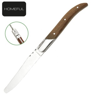 Cao cấp thép không gỉ laguiole Flatware Set dùng một lần dao kéo với Rose gỗ xử lý bao gồm bít tết dao nĩa thìa - Product Image 6