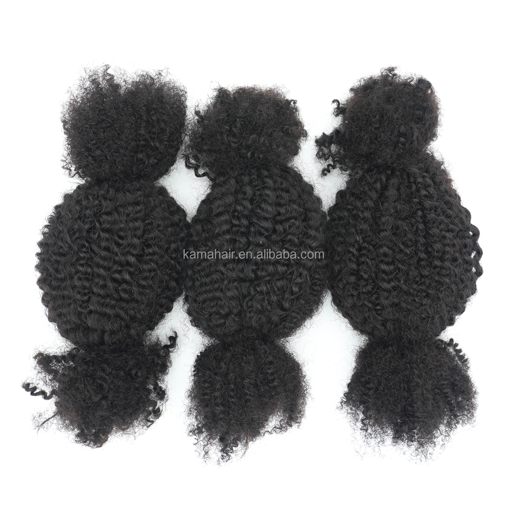 KAMA Afro Bulk Brazilian Remy Hair Machine Double Weft 50g for Micro Braids/Twists Detail Section 2
