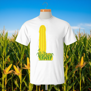 Camiseta I Eat Corn The Long Way para adultos, unisex, blanca, 100% algodón, camiseta promocional - Product Image 3