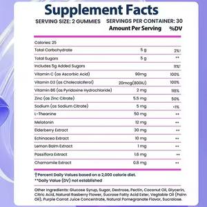 Gomitas de Melatonina Veganas, Suplemento para la Salud para Adolescentes y Adultos, Vitaminas para Dormir de Marca Privada OEM - Product Image 4