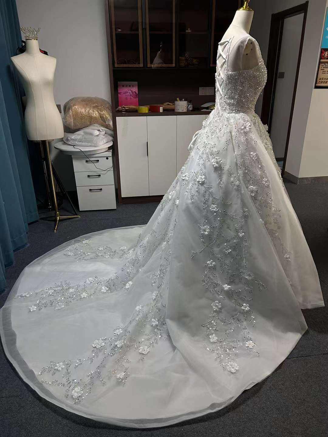 wedding gown floral