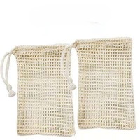 Sac de savon exfoliant biodégradable personnalisé en sisal coloré pour le corps, respectueux de l'environnement, avec ceinture parfumée