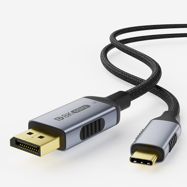 8K 60Hz Type-C DP Cable Adapter 1.4 Version  6.5 FT Gold Plated USB C  PVC 1m 2m Aluminum Camera Computer