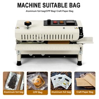 Mini machine à sceller automatique Wallepac portable en continu pour sacs en plastique avec contrôle de la température