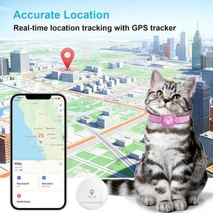 Rastreador GPS Inteligente para Gatos BONSO, Color Rosa, Batería Recargable, Resistente al Agua, Rastreo en Tiempo Real para Mascotas, iOS y Android - Product Image 2