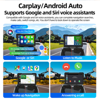 Sistem Android 7 inci untuk Sepeda Motor, CarPlay, WiFi 5G, Resolusi HD, Mendukung Peralihan Antara Antarmuka Layar Potret dan Lanskap