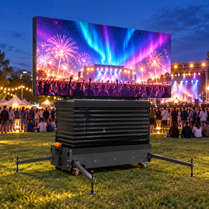 Affichage LED extérieur P3 résistant au vent sur roues, panneau LED mobile et réutilisable pour la location d'événements, festivals, carnavals et fêtes en plein air - Product Image 4