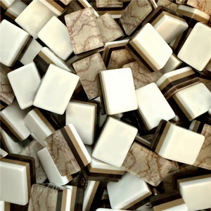 160 Piezas de Fichas de Mahjong Americanas de Lujo en Acrílico con Diseño de Madera Veteada, para Entretenimiento, Embalaje Plegable, para 4 Jugadores, Directo de Fábrica - Product Image 1