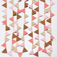 Décorations de fête marron Blush rose feutre suspendu Triangle Mini banderole fanion bannière drapeau pour anniversaire mariage vacances décor