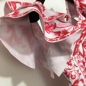 Của phụ nữ cổ điển in Ruffle tay áo Một Mảnh Áo Tắm sàn Chiều dài đàn hồi eo váy tiếp xúc với trở lại 100% cotton cho - Product Image 5