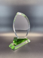 Trophée personnalisé en cristal en forme de goutte d'eau avec gravure laser gratuite – Récompense en cristal en forme de goutte pour événements d'entreprise et reconnaissance des performances