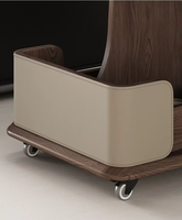 Table basse multifonctionnelle convertible en bois massif durable avec rangement, style moderne, fabriquée en Chine