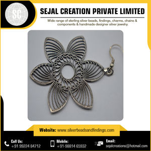 Quantité en vrac Boucles d'oreilles rondes en argent sterling 925 pour femmes Résultats et composants de bijoux de mode - Product Image 5