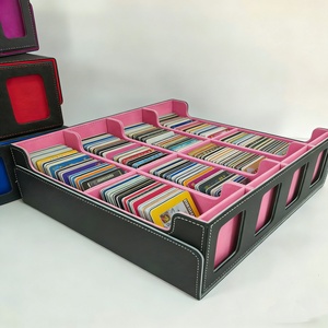 Popular <b>Large</b> Wear Resistant PU Leather Multi-functional Deck Box for Tools and Card <b>Storage</b> with Customized Logo - Product Image 1
