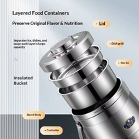 Conteneur alimentaire isotherme en acier inoxydable 5L 6.5L 8L 10L Grande capacité Seau à soupe thermique Boîte à lunch commerciale avec poignée