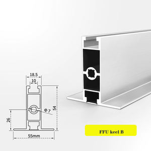 Poutre de <span class=keywords><strong>suspension</strong></span> en forme de T en aluminium de purification 55 60 70T classe de quille 100 FFU profil en alliage d'aluminium de purification de <span class=keywords><strong>plafond</strong></span> - Product Image 3
