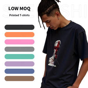 SSC T-shirt graphique pour homme Lavage aux enzymes Col rond régulier 320g Coton Séchage rapide Tendances Gym pour Logo personnalisé Tee en vrac en vrac pour équipe - Product Image 1