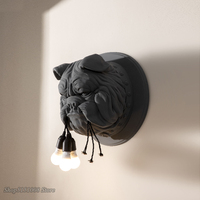 Lampe murale créative en forme de chien nordique pour salle à manger, bureau, chambre à coucher, lampe murale de designer pour KTV, décoration intérieure