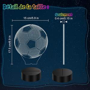 Custom Creative 3D Illusion Anime Lamparas <strong>Football</strong> Club Styles - Product Image 4