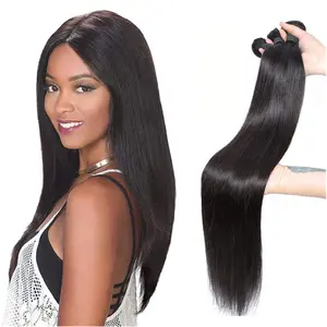 High quality human hair straight weaves 10A 12A 14A grade hair bundle extension can create modeling twice brazilian human hair