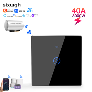 สวิตช์เครื่องทำน้ำอุ่นอัจฉริยะ SIXWGH WiFi 40A 8000W ควบคุมผ่านแอพและเสียง ตั้งเวลาได้ รองรับ<span class=keywords><strong>โหลด</strong></span>สูง แผงกระจกนิรภัย ใช้งานร่วมกับ Alexa และ <span class=keywords><strong>Google</strong></span> - Product Image 1