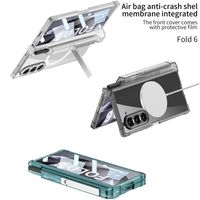 Voor Samsung Voor Galaxy Z Fold 6 Business Style Pc Opvouwbare Case Magnetische Draadloze Oplaadpenhouder Schokbestendig Volledig Pakket
