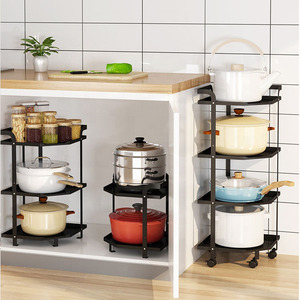 Estante organizador de encimera de Metal multiusos, soporte de almacenamiento de esquina para cocina, baño, tocador, armario de especias/cosméticos - Product Image 5