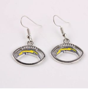 तेजी से शिपिंग भैंस बिल डंगलर इयररिंग्स रंग गहने फुटबॉल टीम खेल दिन कान शैली <span class=keywords><strong>2</strong></span> - Product Image 3