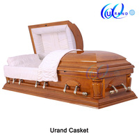 Ataúdes Americanos de Alta Calidad a Precio de Fábrica para Fallecidos, Ataúdes Funerarios de Madera de Caoba